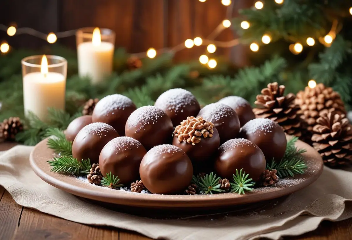 Pepparkaksbollar i 4 ingredienser – enkelt julmys illustration